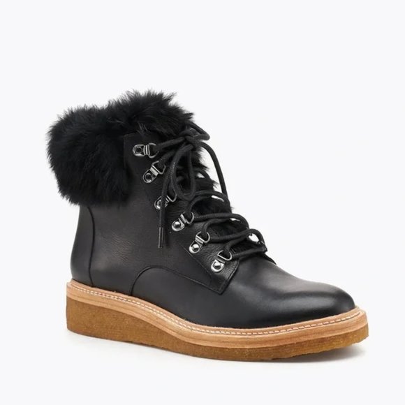 Botkier Women's Winter Leather Lace up Boots - Picture 6 of 11
